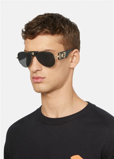 versace sunglasses with versace written across them|black men Versace sunglasses.